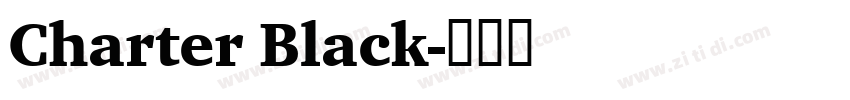 Charter Black字体转换 Charter Black字体转换
